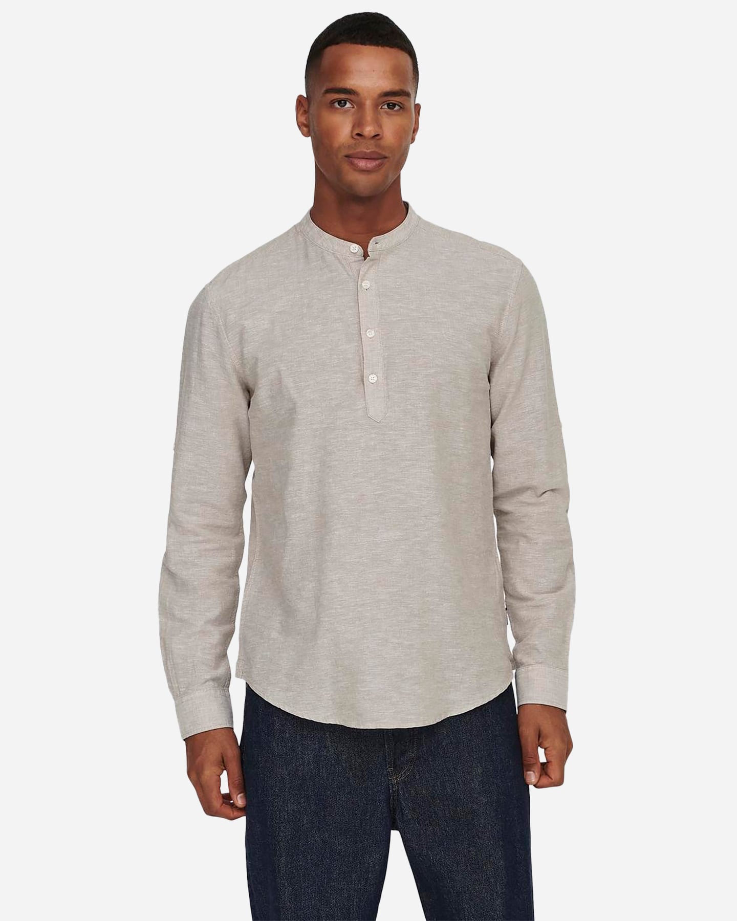 Camicia ONLY & SONS CAIDEN M - Beige - 2 | Cisalfa Sport